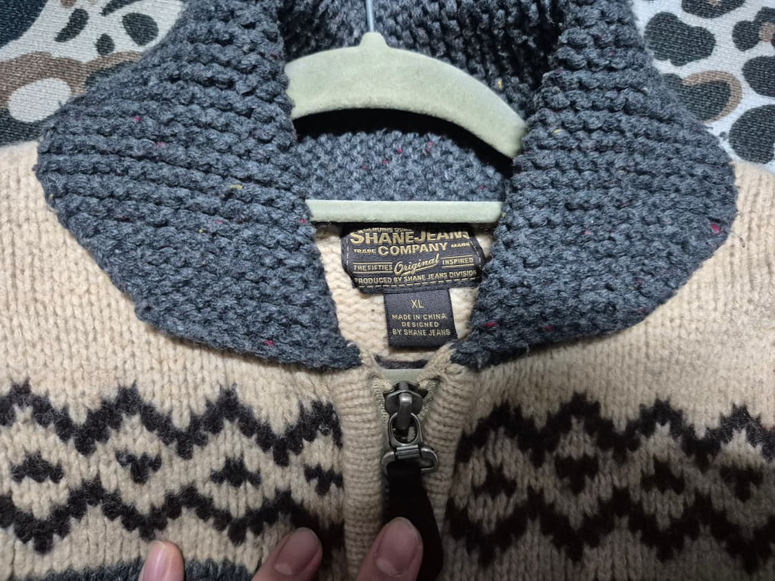 (희귀)90's 셰인 진스 컴퍼니 나바호 코위찬 니트집업 XL 상품이미지2