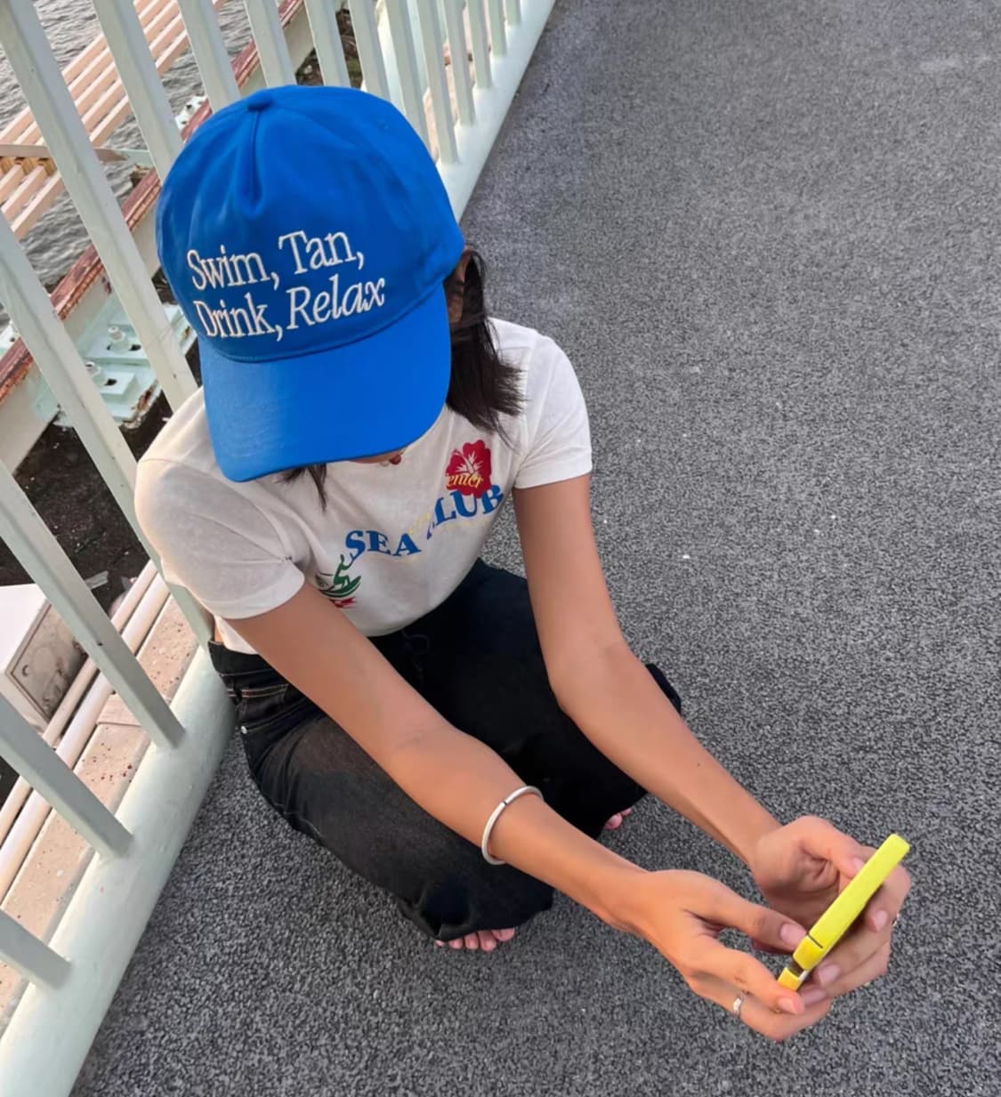 DUVIN 여행 휴양지 컨셉 SWIM TAN DRINK RELAX 모자 상품이미지8