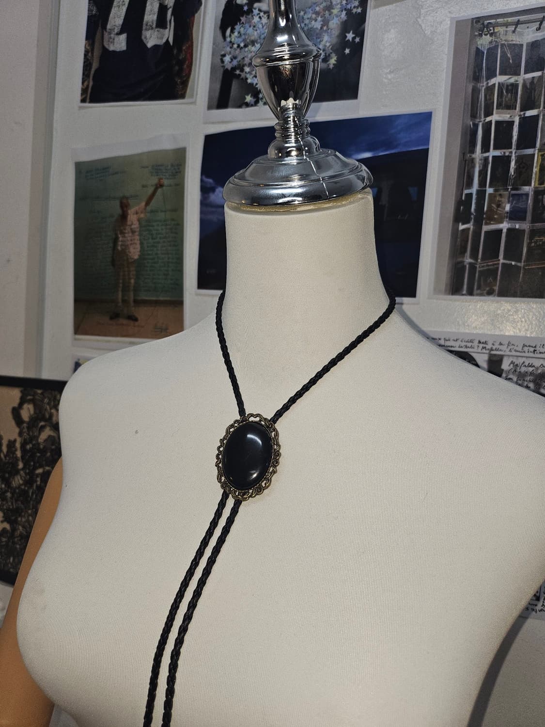 [Vintage] Vintage Blk Stone Loop Tie 상품이미지3