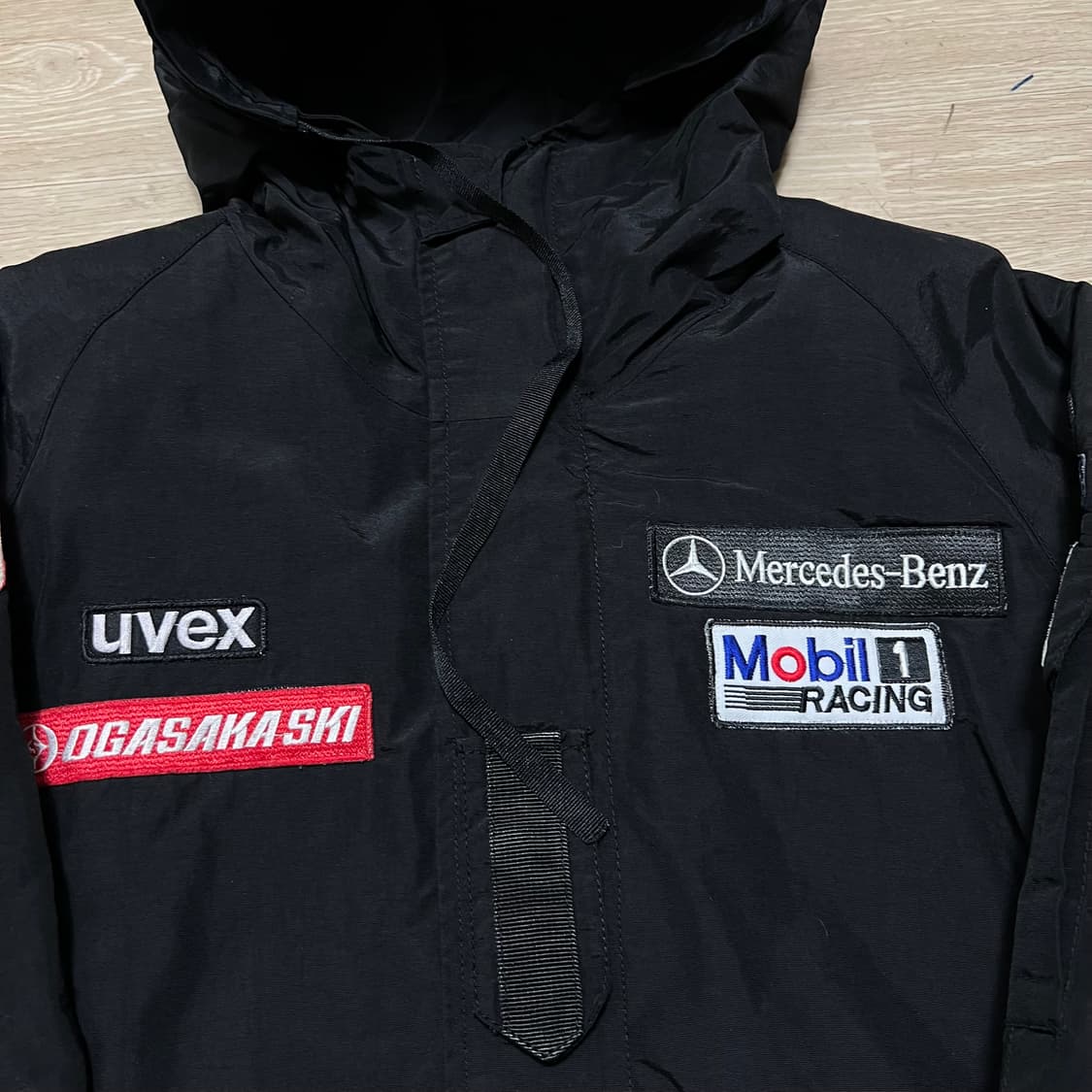 살로몬 벤츠 스폰서 패치 후드 바람막이 점퍼 [블랙] S/90 상품이미지4