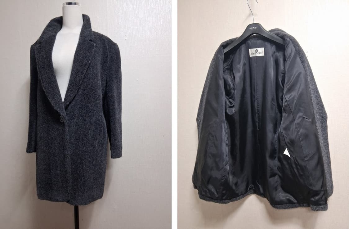 일본수입구제 bleu ciel 진회색 알파카롱쟈켓 보이핏 66 루즈핏 
 상품이미지4