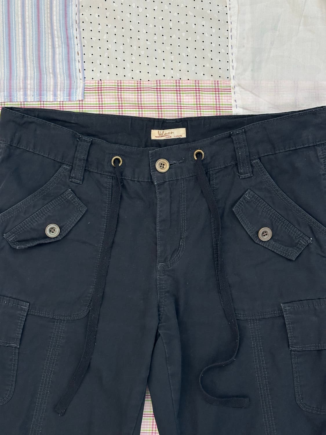 빈티지 블랙 로우라이즈 카고 팬츠 상품이미지6