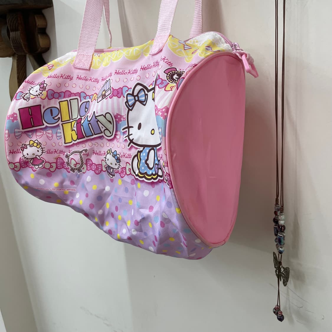 Hello Kitty 키치 핑크 프린팅 더플백 상품이미지4