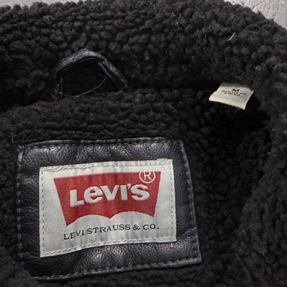 100 리바이스 레더 쉐르파 자켓  상품이미지3