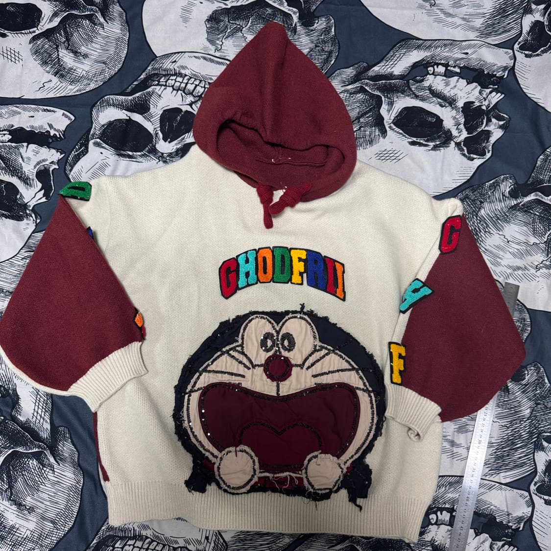 일본빈티지 도라에몽 니트후드티 프리사이즈 상품이미지1