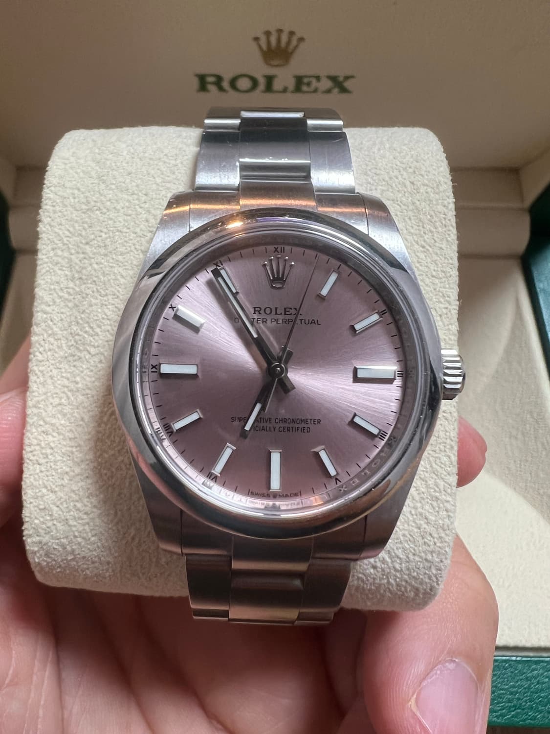 롤렉스 오이스터 퍼페추얼 34mm 124200 핑크 오이스터 상품이미지2