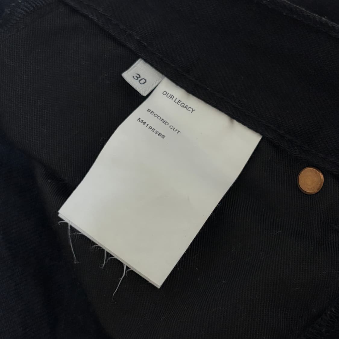 Our Legacy Second Cut Black Selvedge 상품이미지3