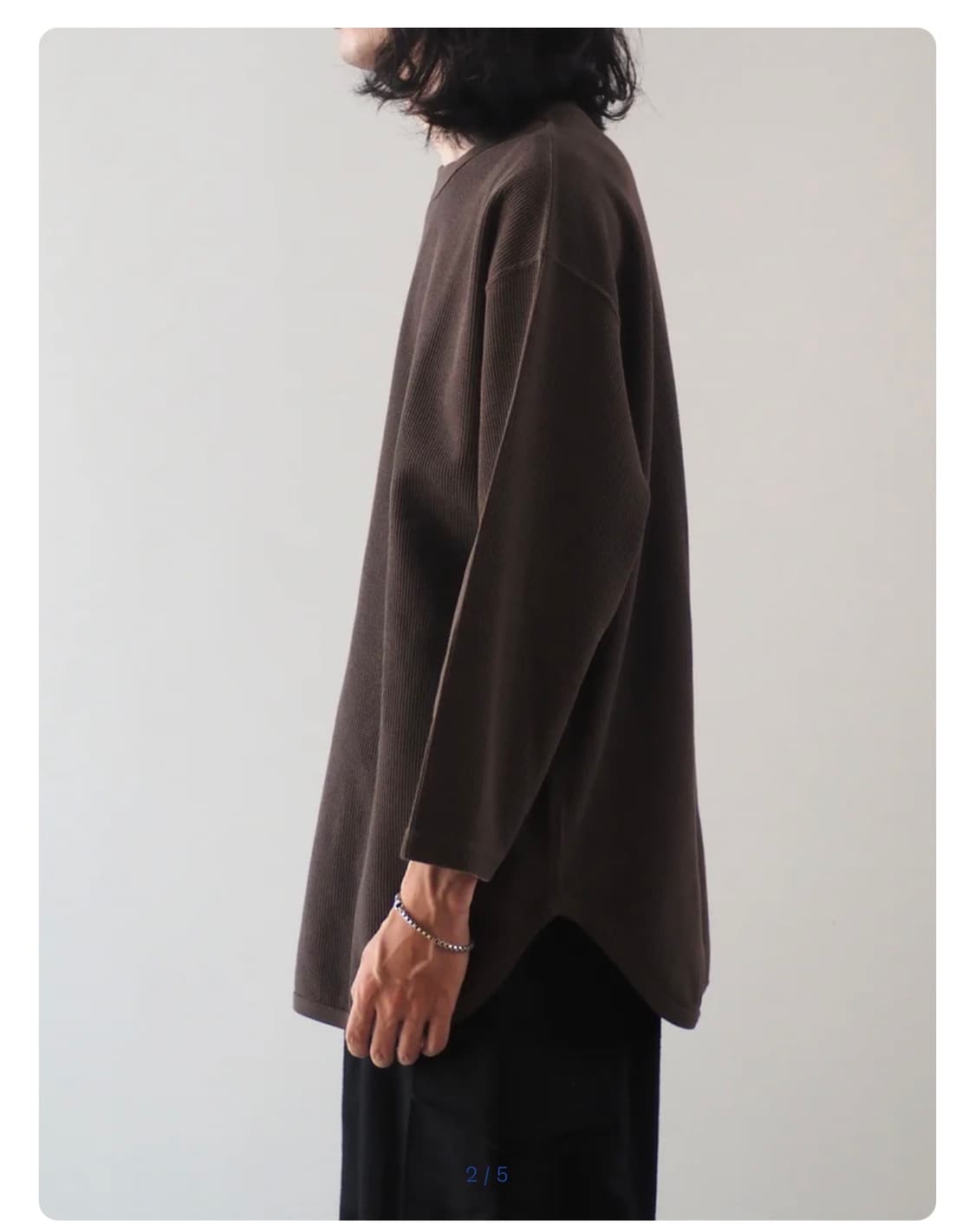 Blurhms rootstock 와플 베이스볼 티셔츠 브라운 상품이미지10