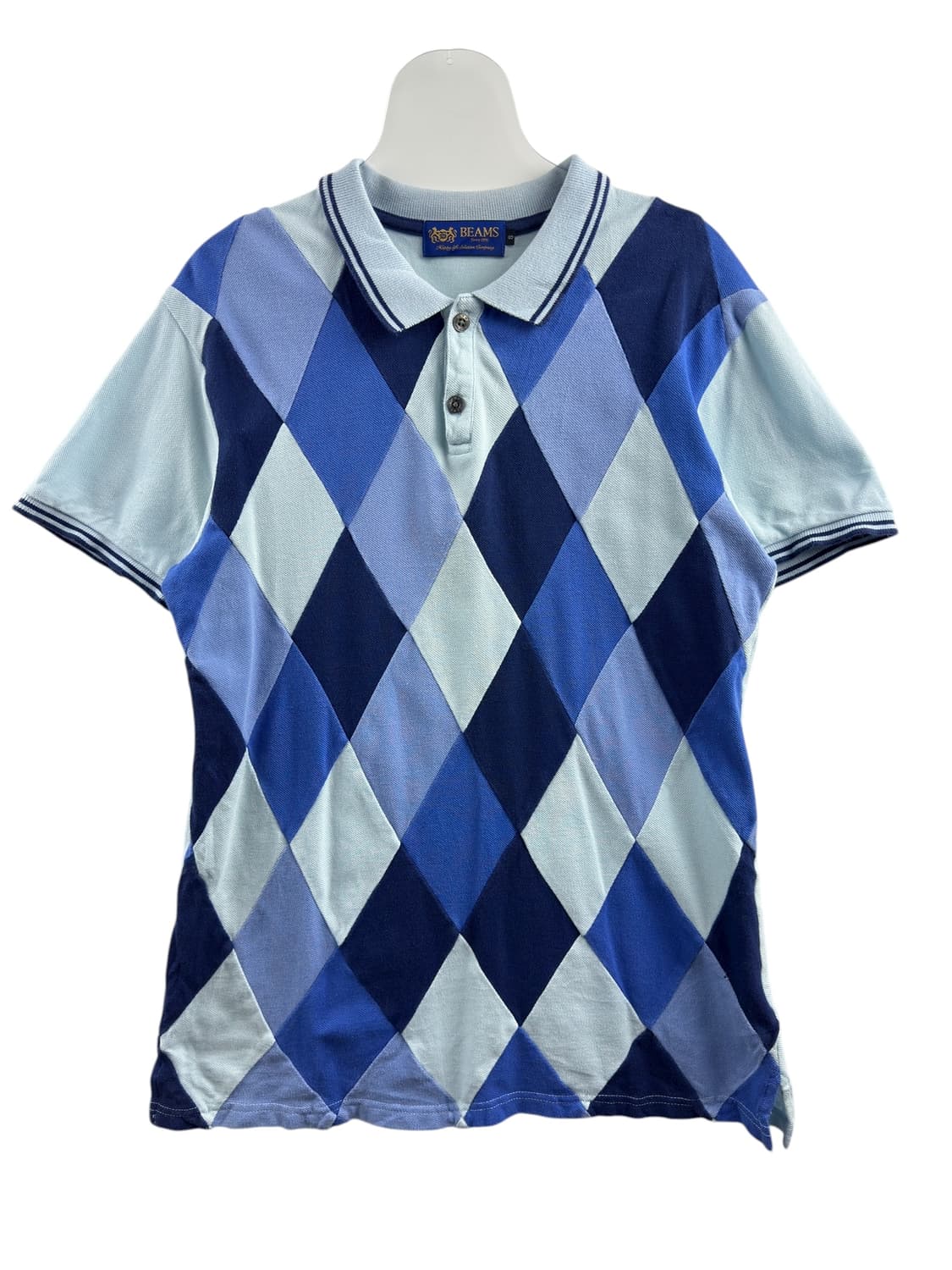 빔즈 아가일 파스텔블루 PK 슬리브1292 상품이미지1