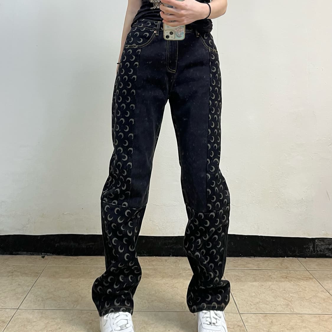 Marine Serre moon pattern denim pants 상품이미지1