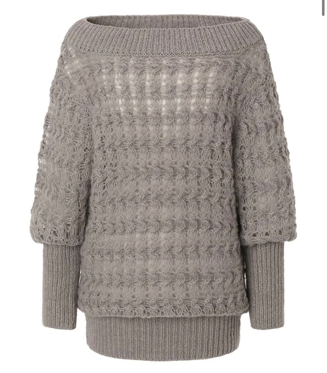 쓰리타임즈 멜로우 니트 탑 그레이 상품이미지1