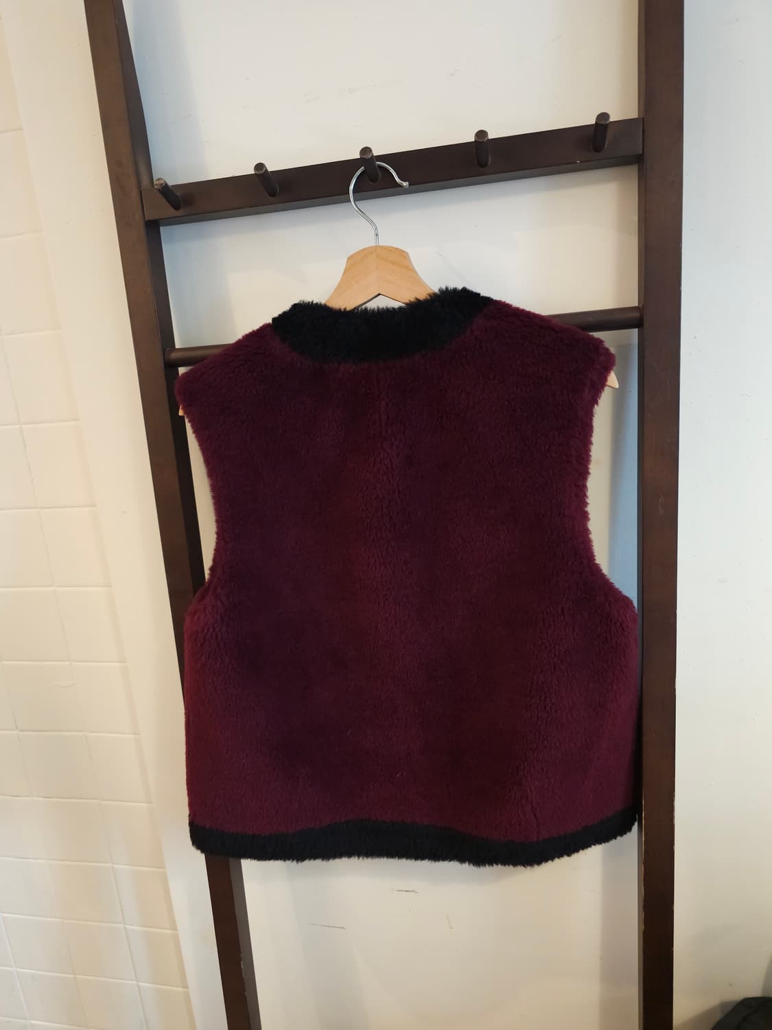 새상품)칼 라거펠트 버건디 양모 베스트 조끼 상품이미지4