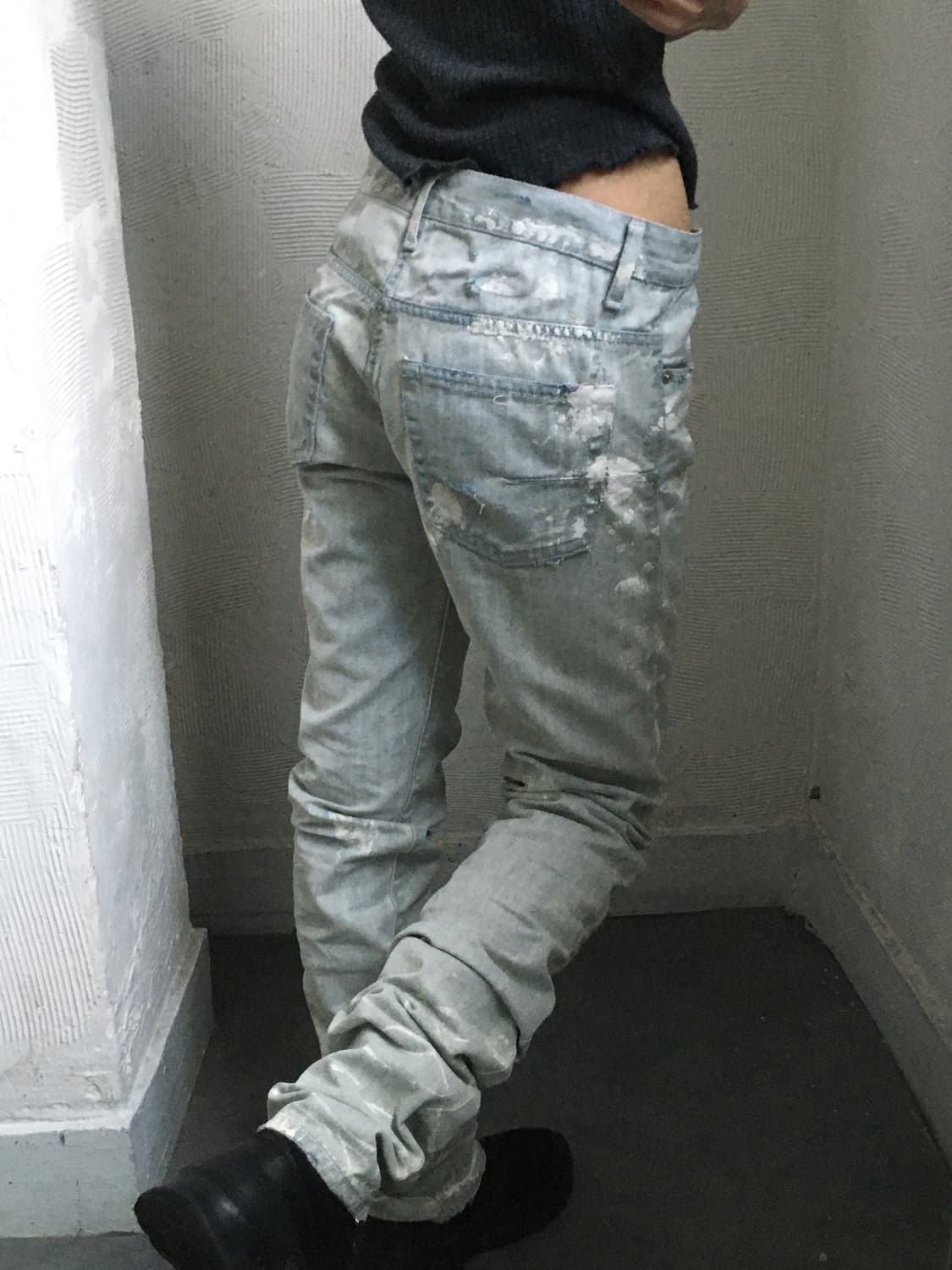 Dior 디올 옴므 09AW 페인트 스플래터 데님 팬츠 상품이미지3