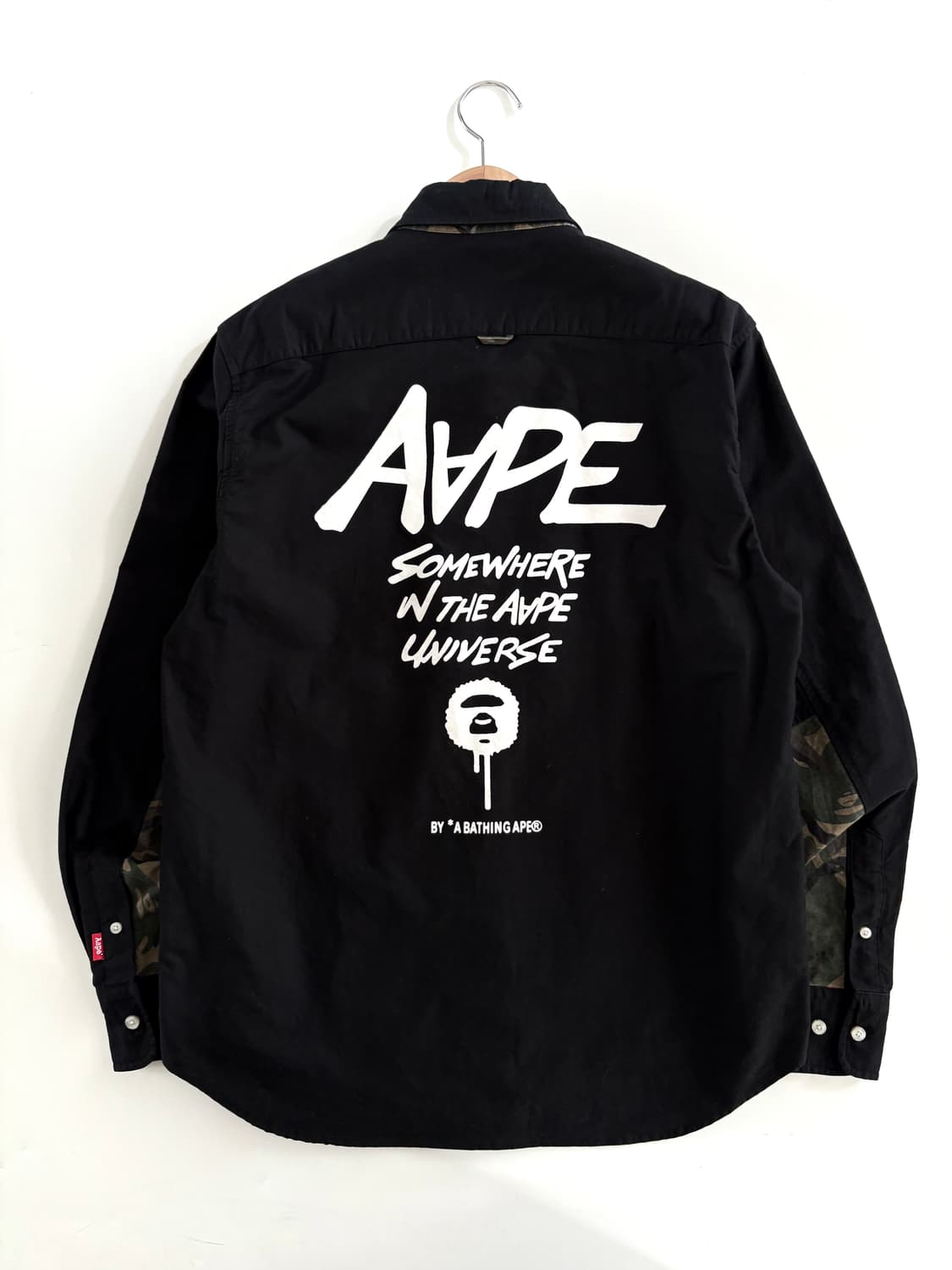 Aape 에이프 카모포켓 블랙컬러 셔츠 상품이미지7