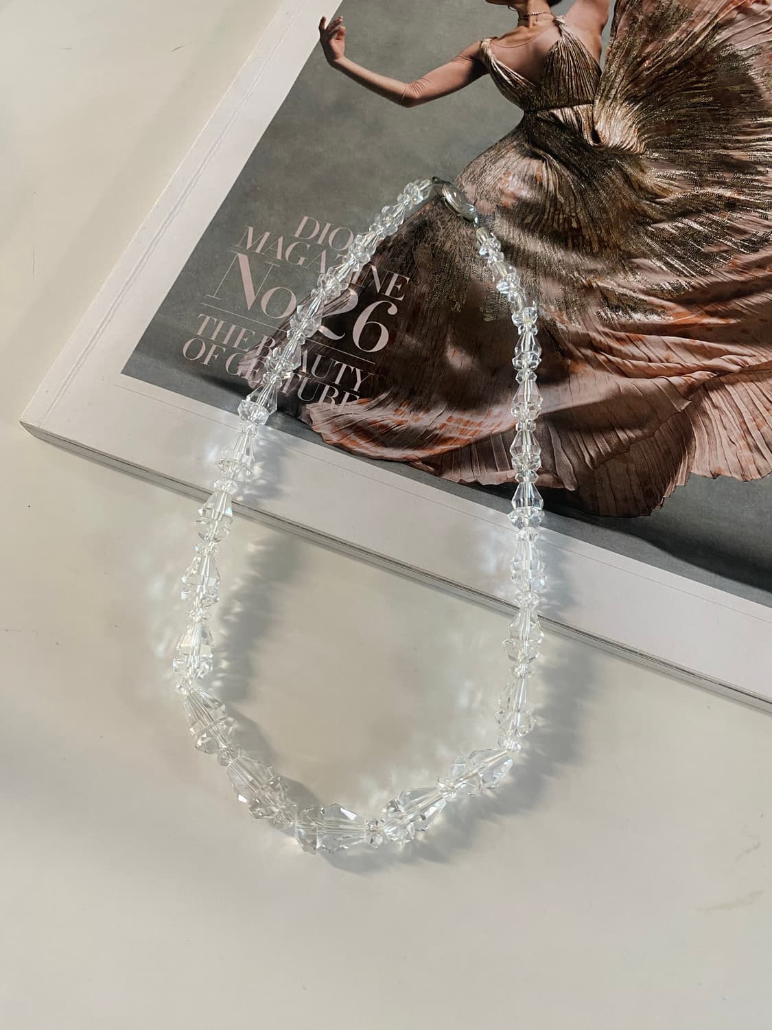 크리스탈 비즈 실버 목걸이 빈티지 주얼리 상품이미지1