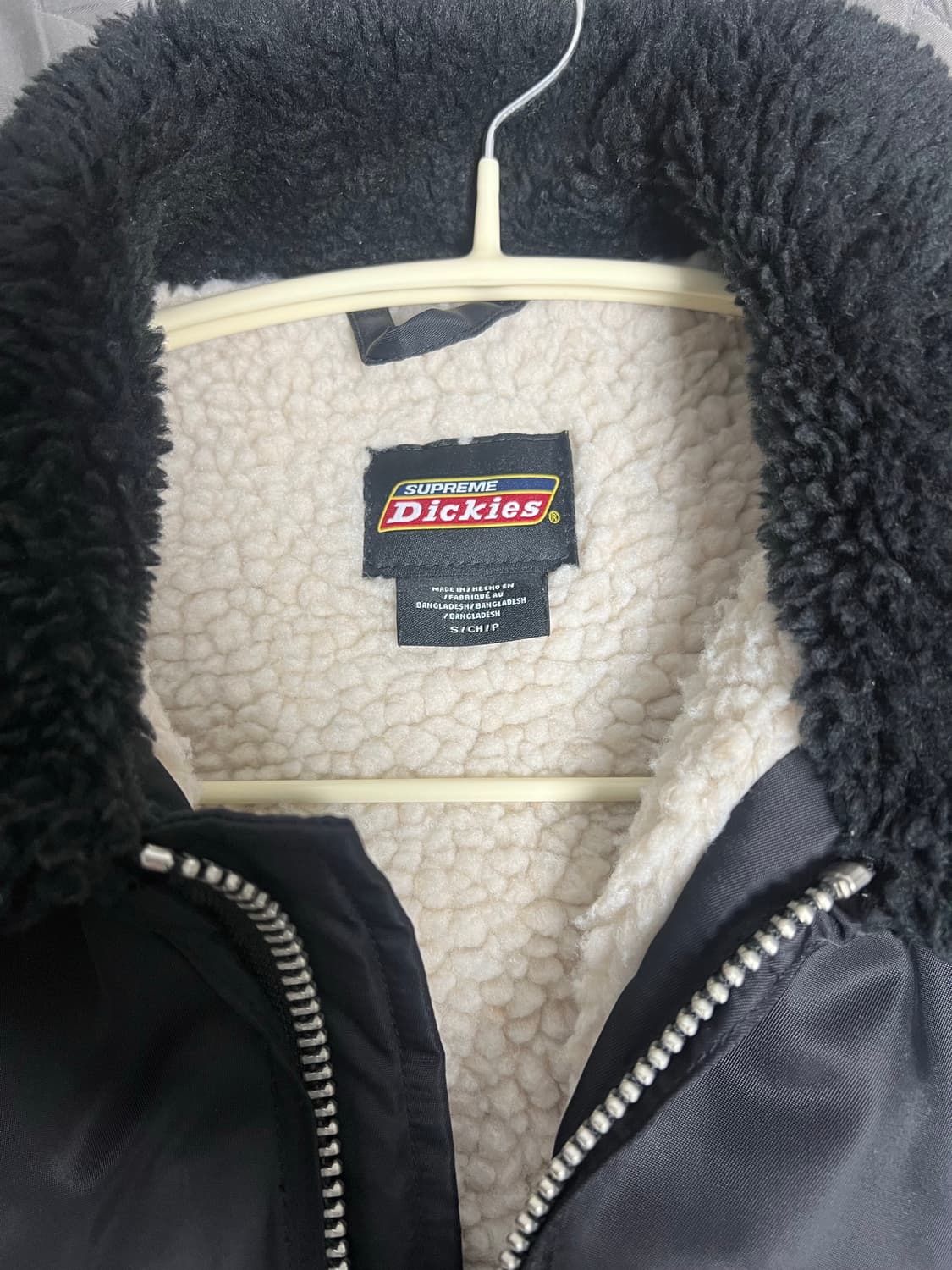 슈프림x디키즈 블랙 퍼 봄버자켓 상품이미지2