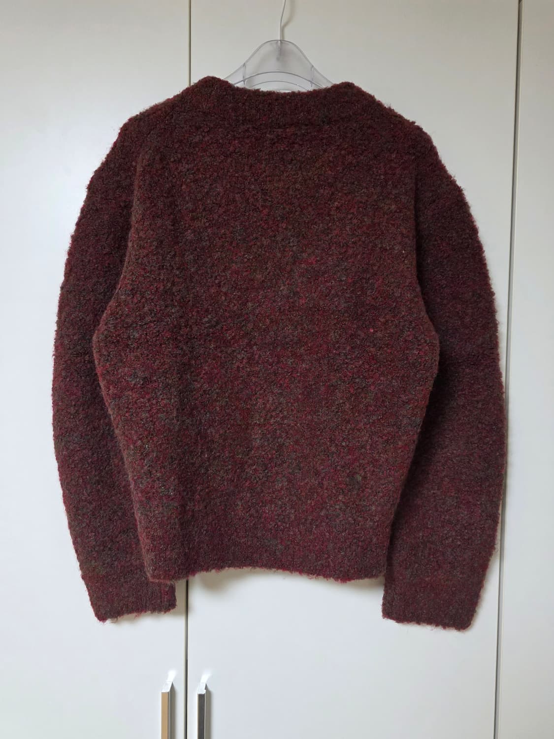 아모멘토 믹스 부클 크롭 니트 상품이미지5