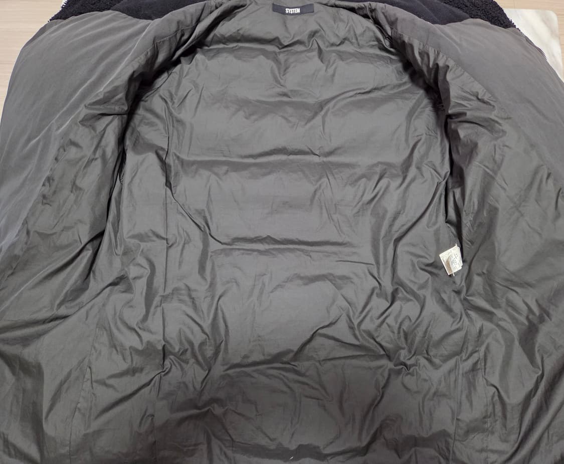 시스템옴므 가죽믹스 구스다운 패딩 상품이미지5