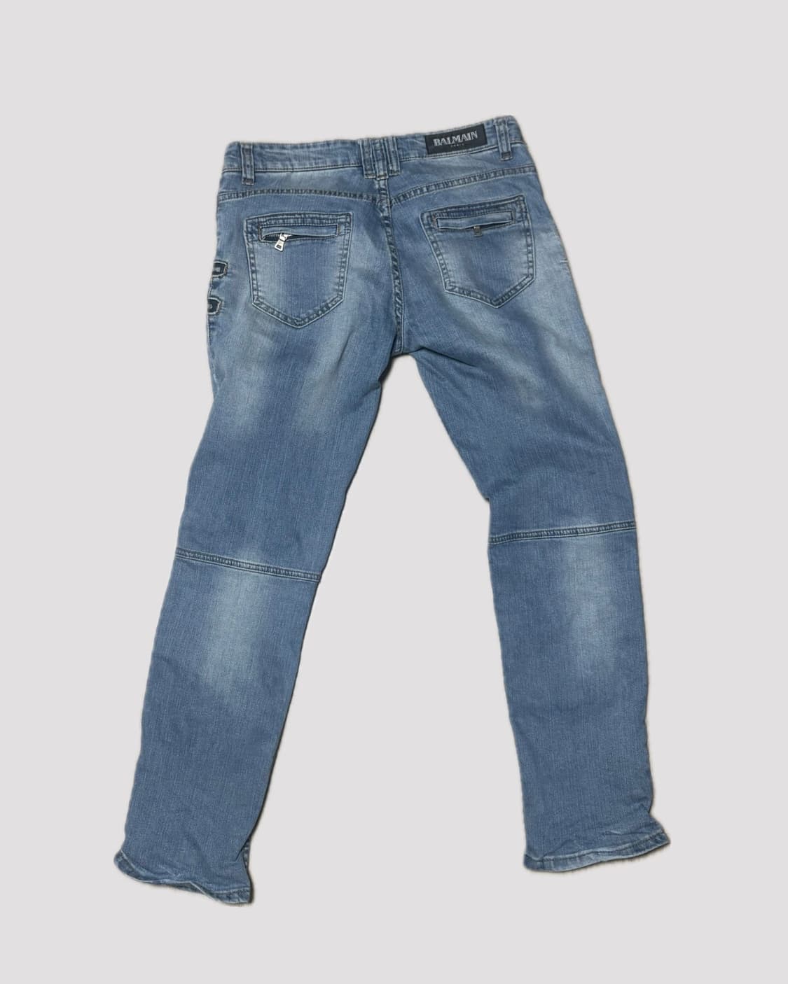 발망 연청 지퍼 바이커진 데님 30 상품이미지2