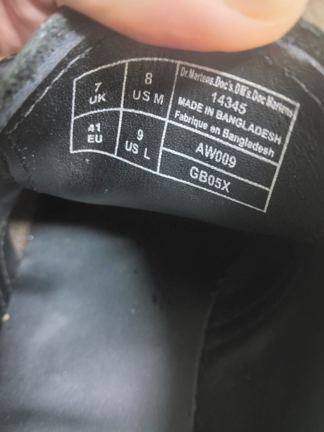 닥터마틴1461 모노 3홀 260사이즈 A급 상품이미지2
