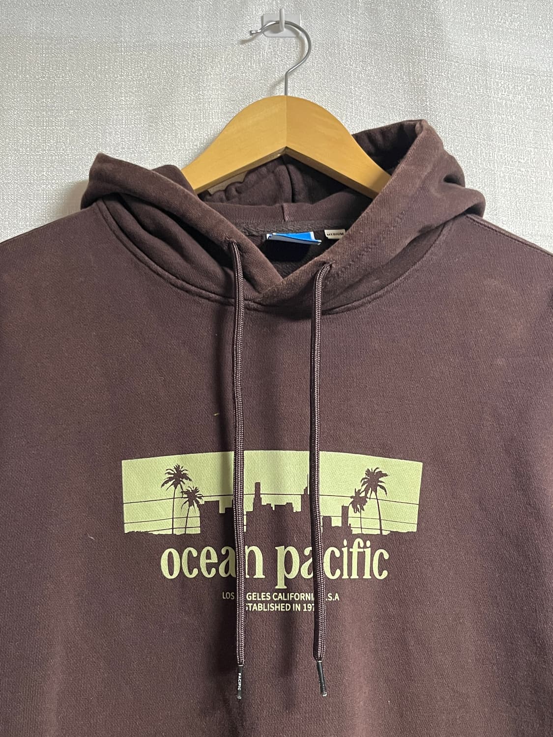 공용 오션퍼시픽 오버핏 후드티셔츠 M 상품이미지4