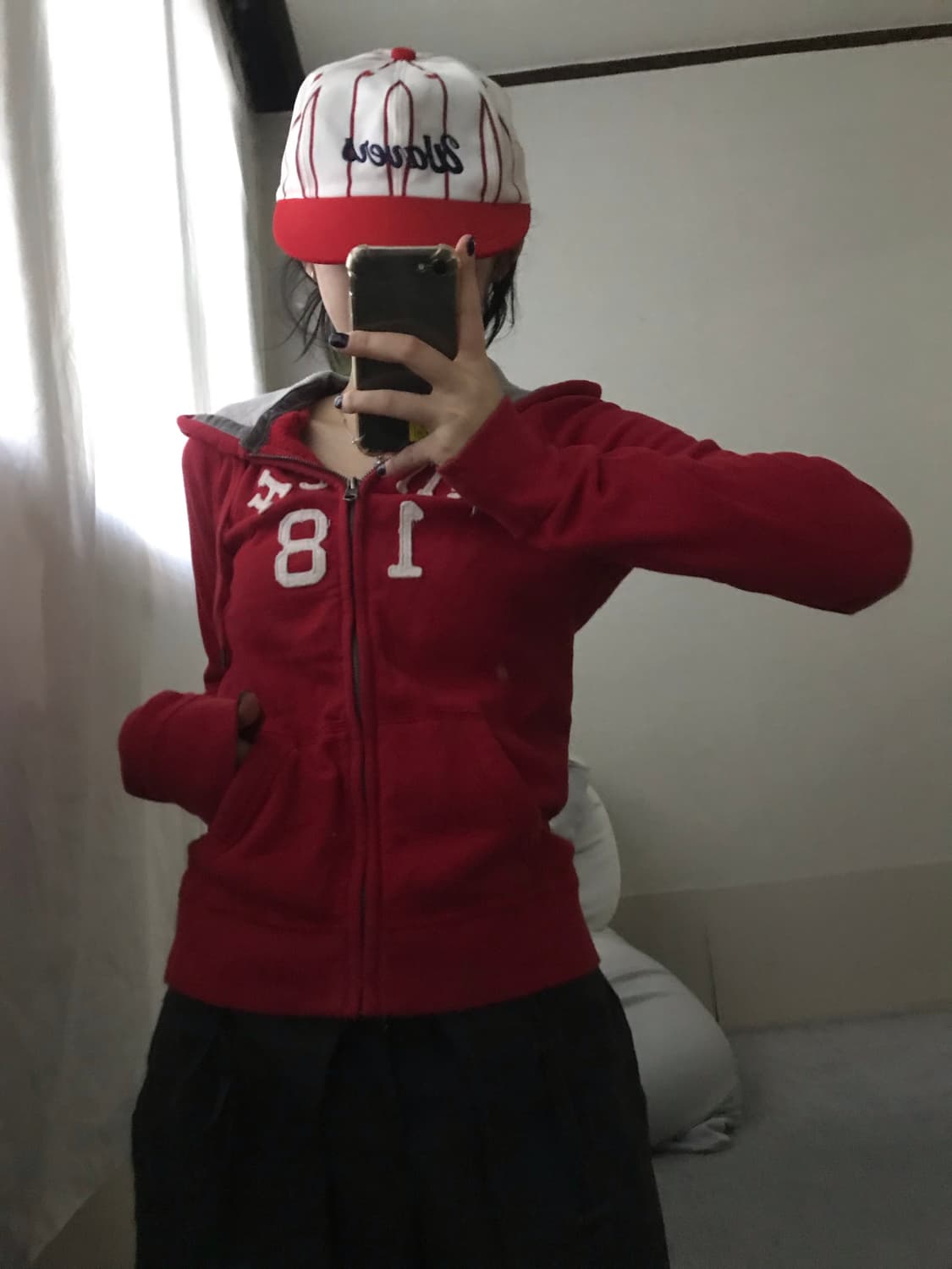 아베크롬비 레드 딱붙핏 후드집업 상품이미지7