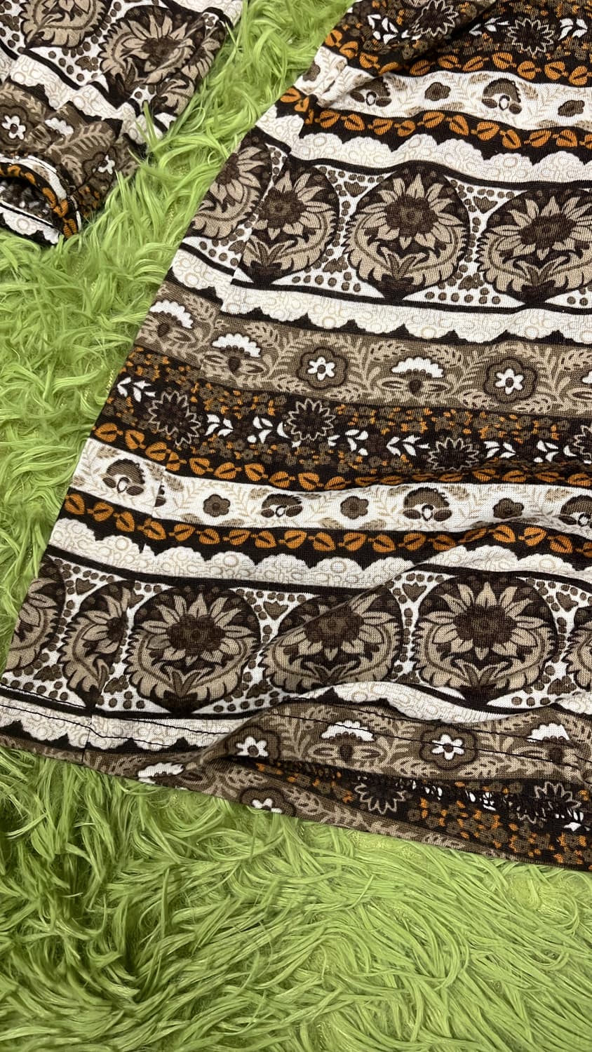 히피 빈티지 유넥 미니 원피스 니트 상품이미지3