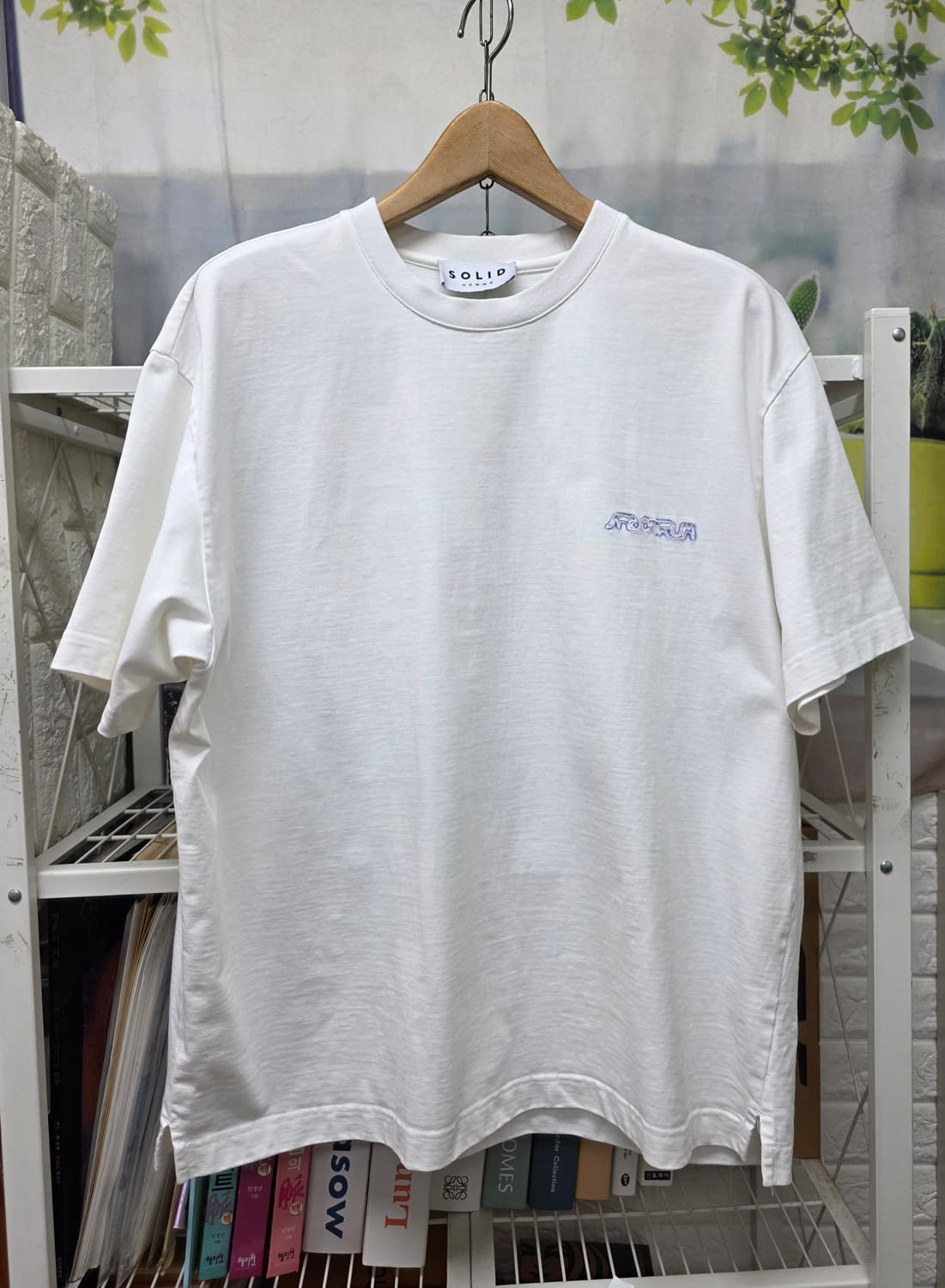 솔리드옴므 남성 반팔티 105 크리스탈 그래픽 프린팅 반팔티셔츠 MM78 상품이미지2