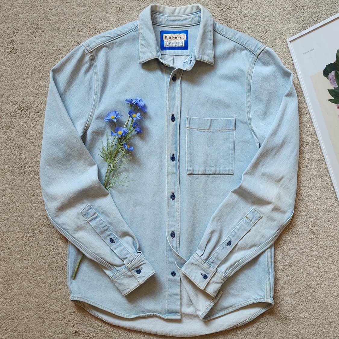 아크네 스튜디오 블라콘스트 원포켓 워시드 데님셔츠 48 상품이미지1