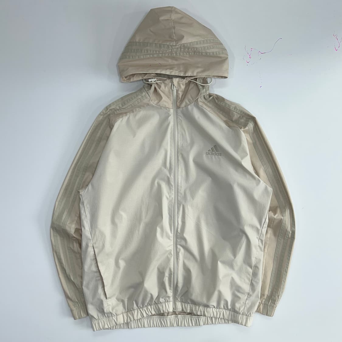 Adidas 아디다스 아이보리 베이지 배색 트랙탑 바람막이 상품이미지3