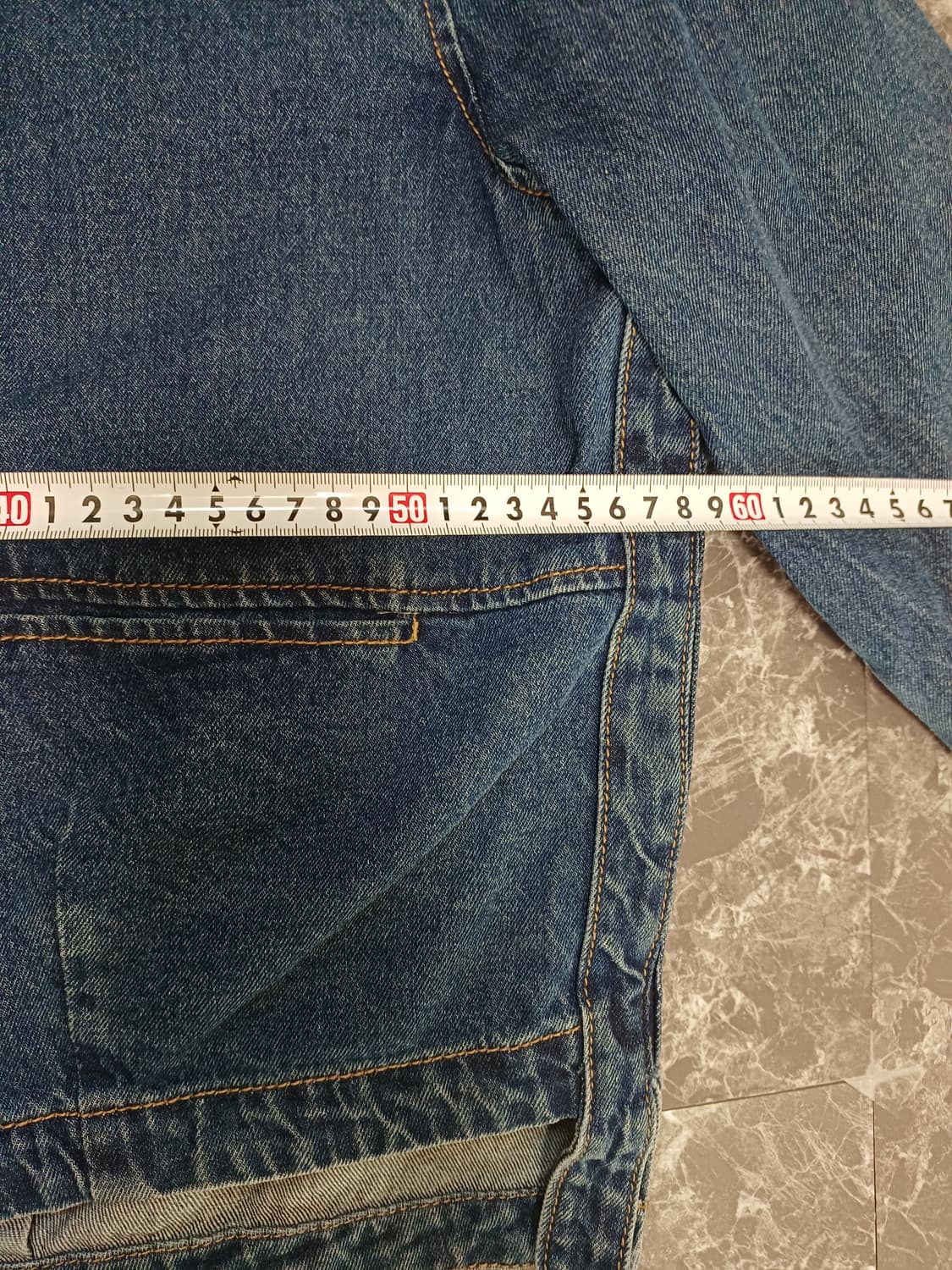 진청 데님 노카라 크롭 자켓  상품이미지9