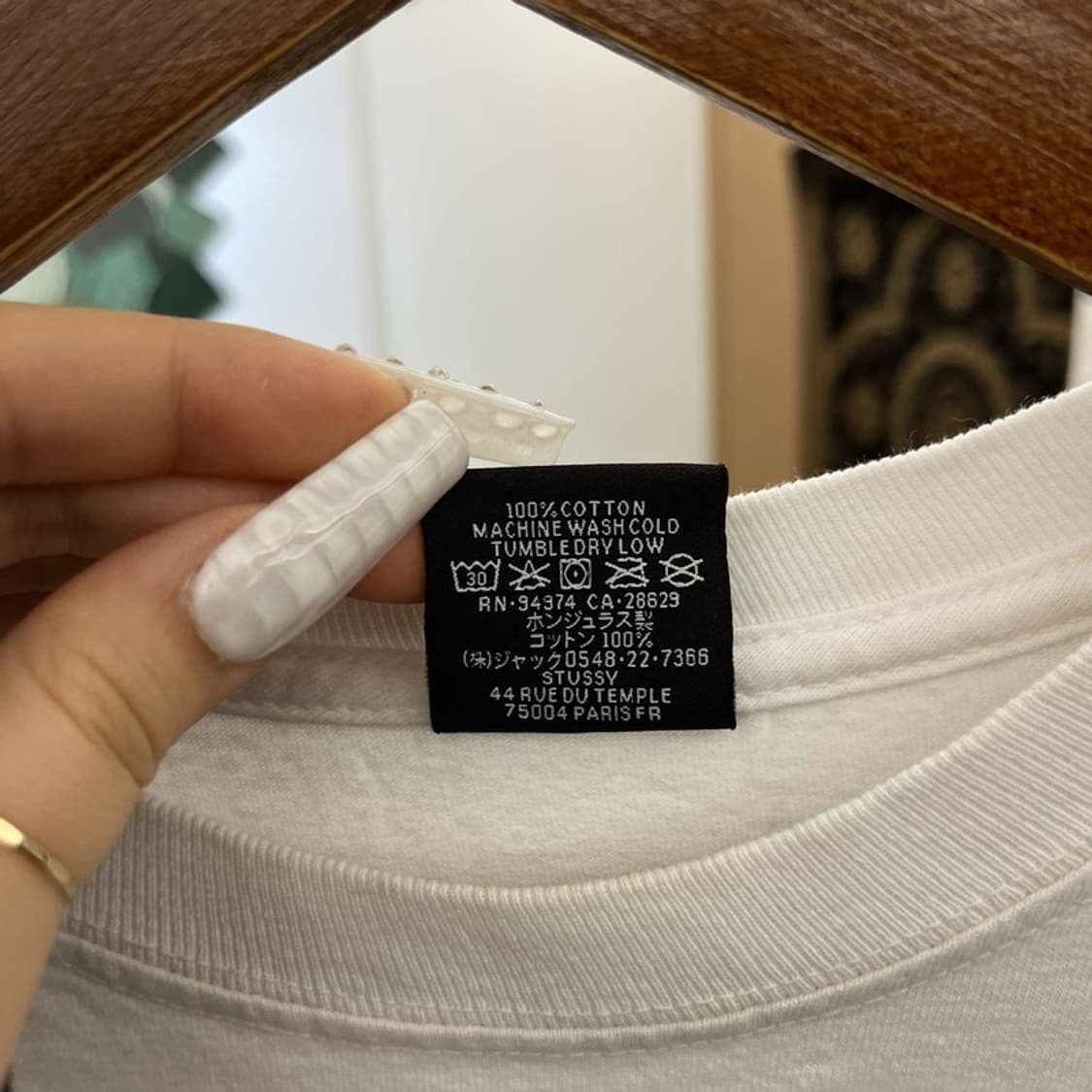 스투시 빈티지 피그먼트 다이드 화이트크림 반팔티 S C10995 상품이미지6