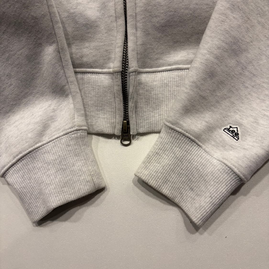 [M] Lee 리 로고 스웻 후드집업 그레이 C636 상품이미지7
