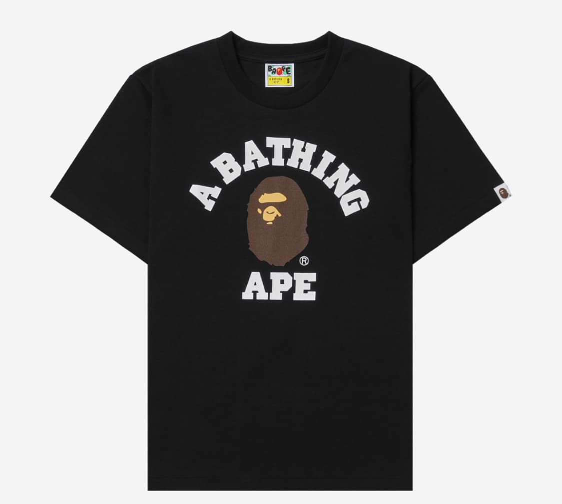 [3XL]베이프 컬리지 반팔티 상품이미지1
