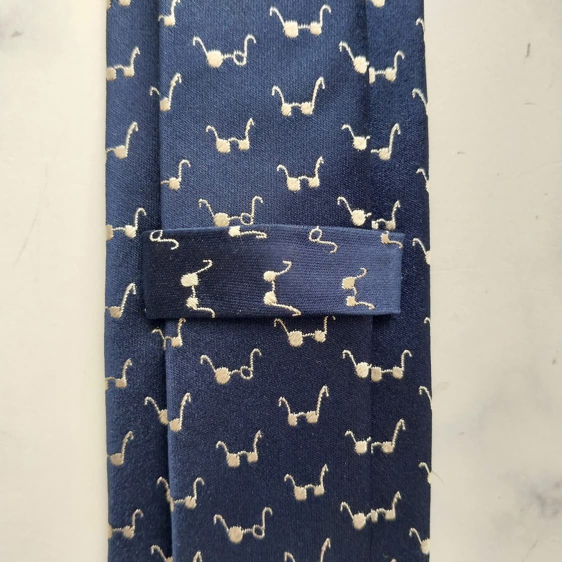 티아이포맨 실크 네이비 안경 자수 넥타이 6.5cm A+등급 K2395 상품이미지9