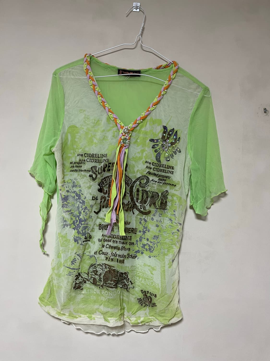 할리 데이비슨깔 y2k 오리엔탈 반팔티 상품이미지2