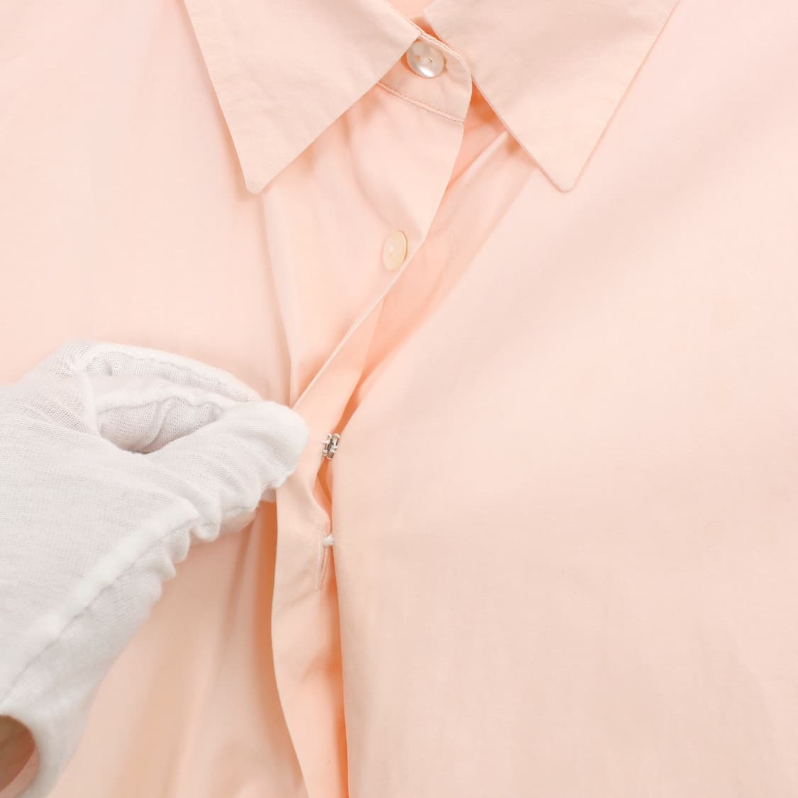 질샌더 Jilsander 빈티지 핑크 퍼프 프릴 블라우스 상품이미지4