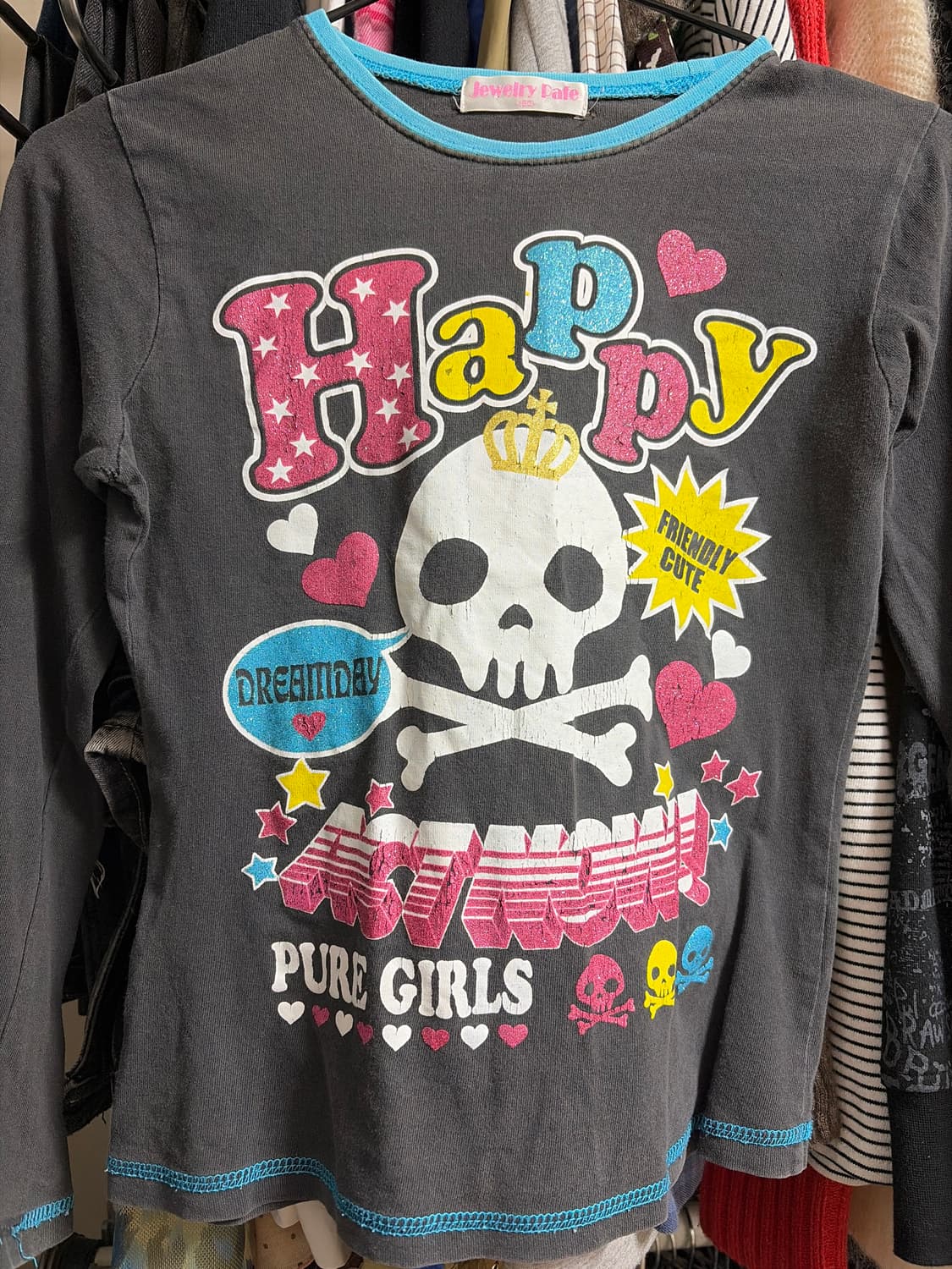 빈티지 해골 롱슬리브 상품이미지1