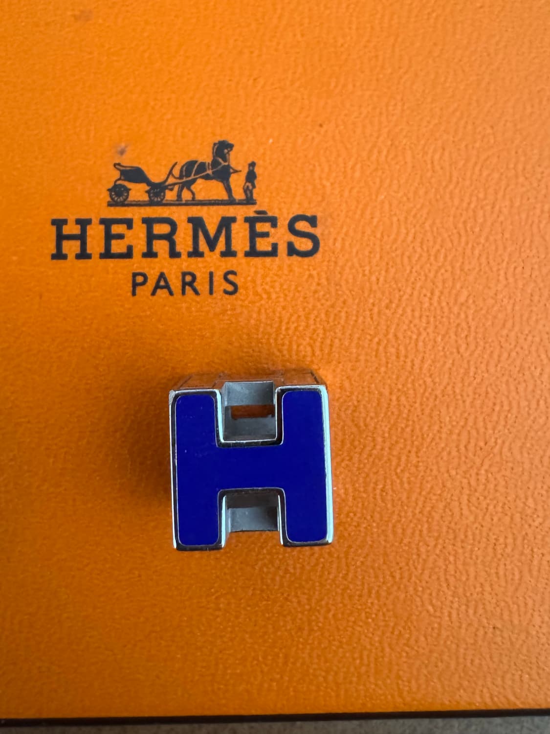 정품 에르메스 블루 케이지 목걸이 상품이미지4