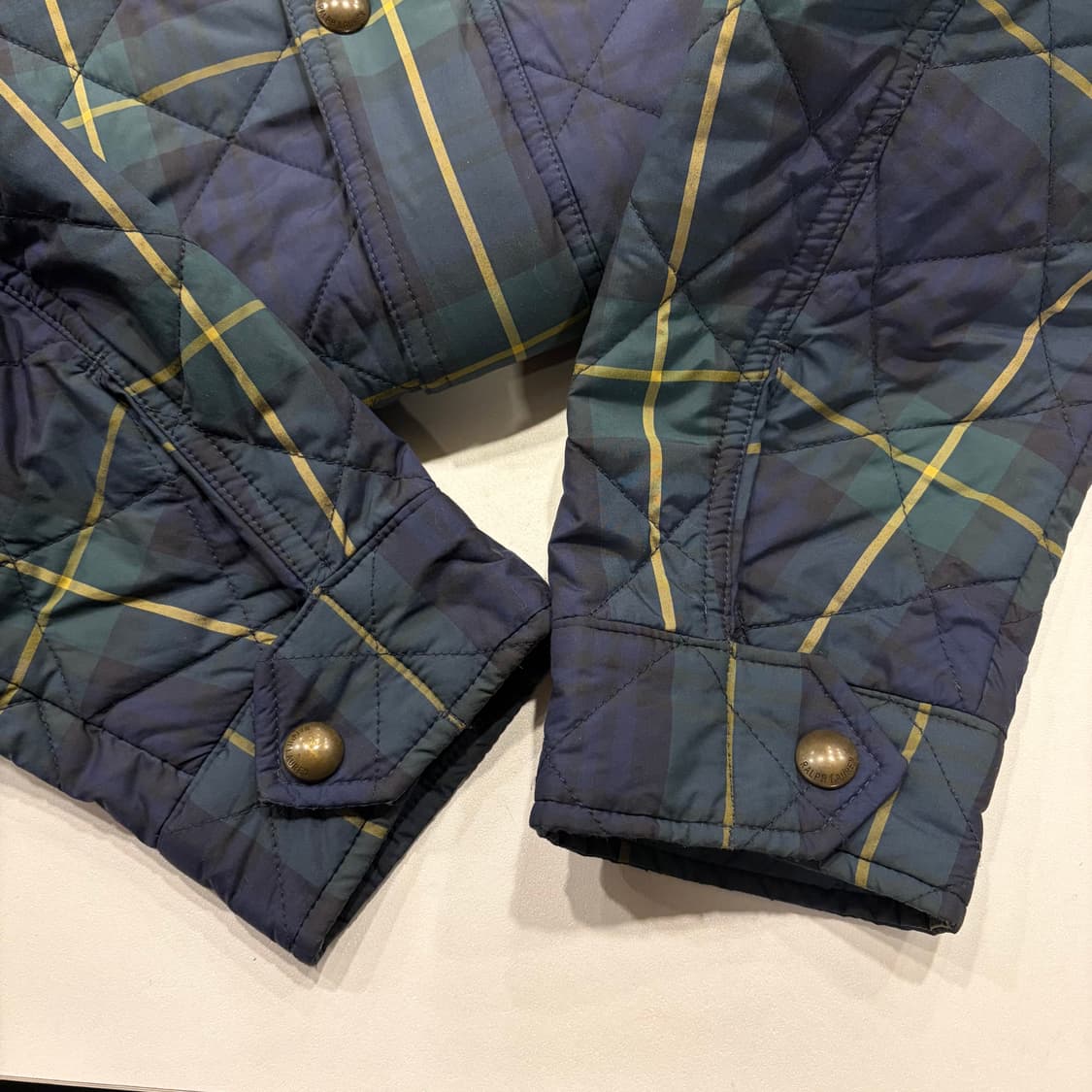 [L] 폴로 랄프로렌 블랙와치 체크 퀼팅 자켓 B496 상품이미지8