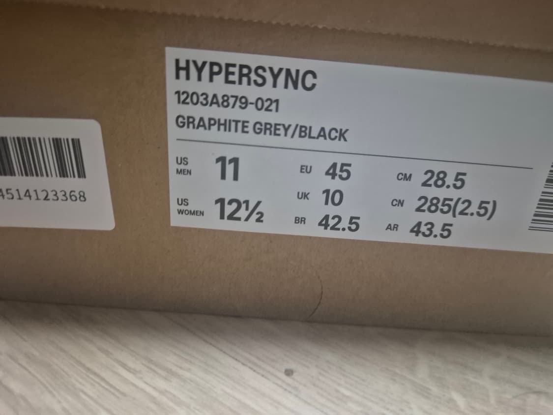 (새상품) 아식스 하이퍼싱크 블랙 285 상품이미지3