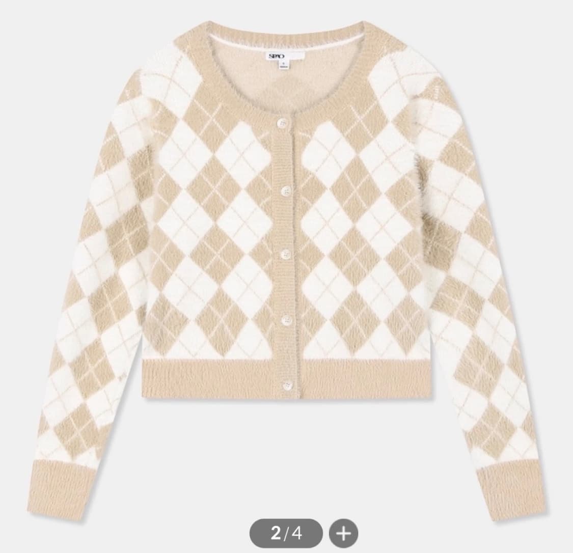 (새상품) 스파오 아가일 가디건 상품이미지1