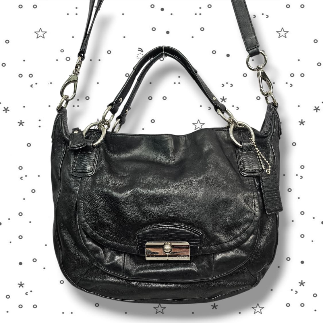 COACH 코치 크리스틴 레더 라운드 사첼백 상품이미지2