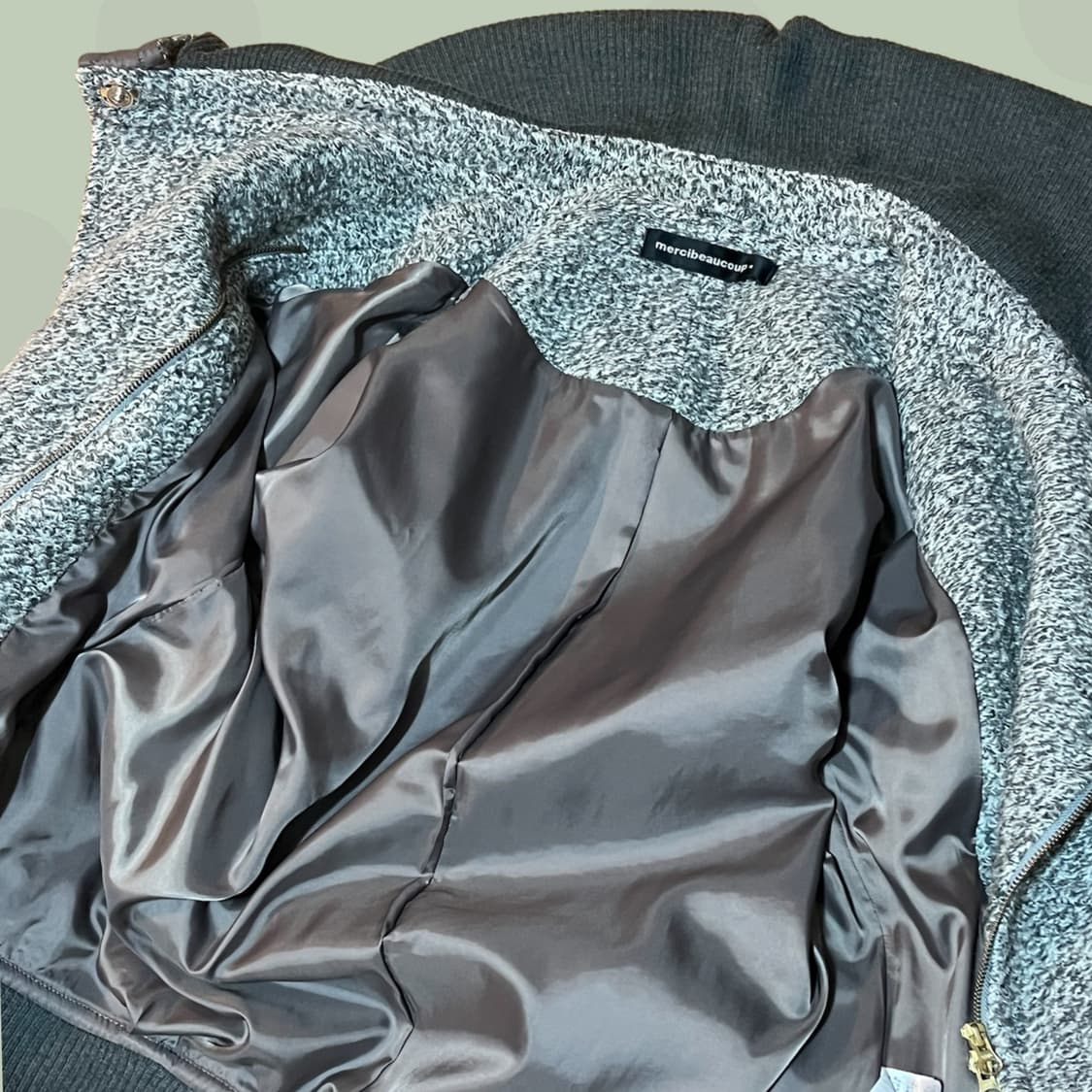 메르시보꾸 와이드카라 보카시 니트 점퍼 상품이미지7