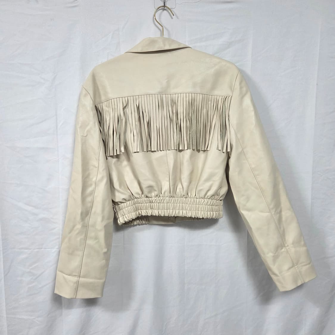 딘트(DINT) 크롭 프린지 가죽 자켓 상품이미지2