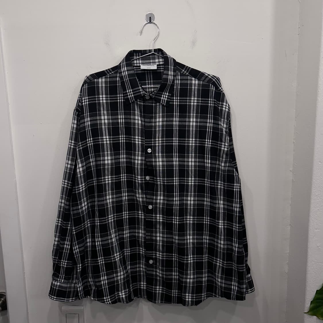 필루미네이트 코튼 오버핏 체크셔츠 상품이미지2