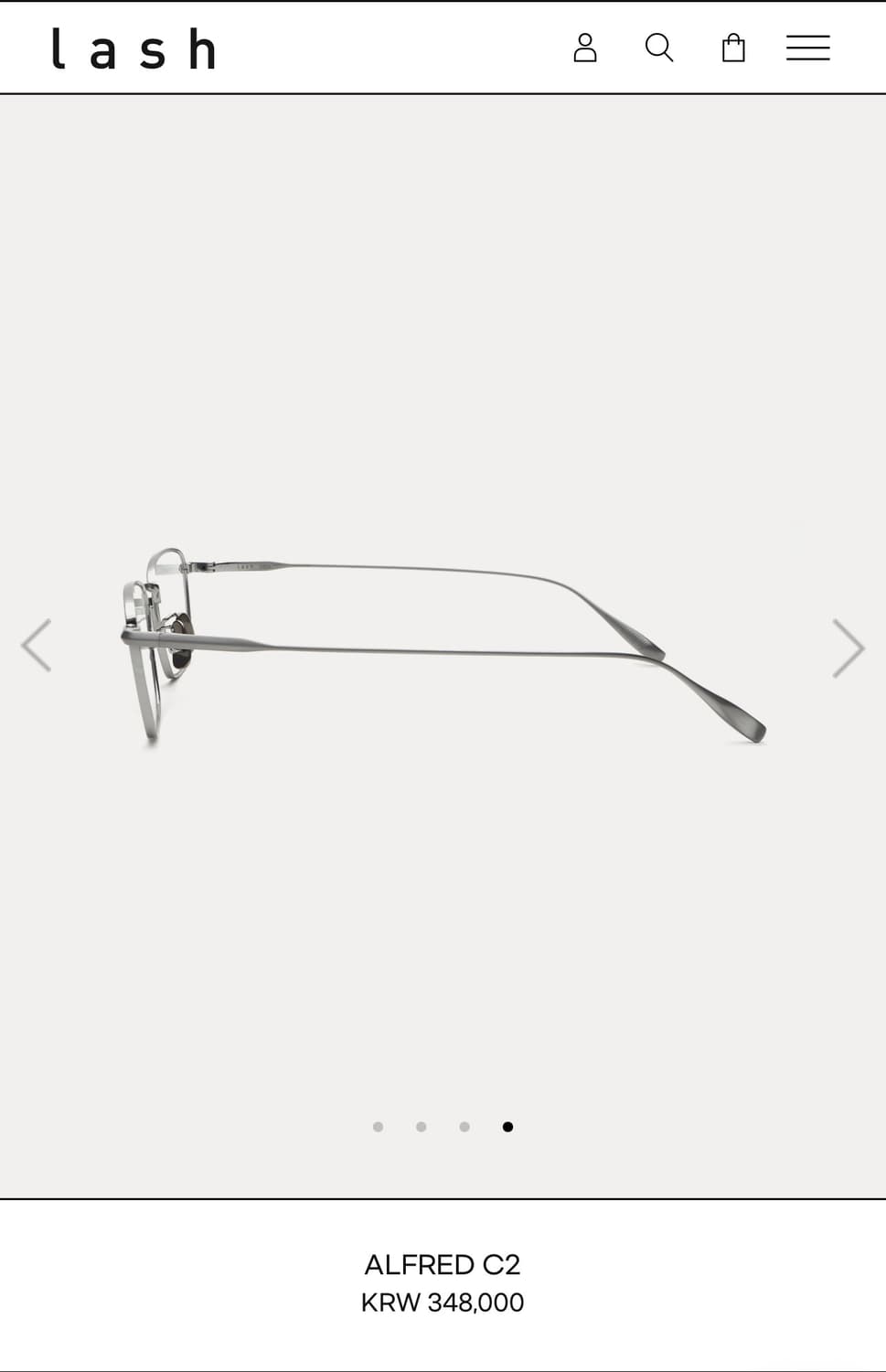 [새상품] 래쉬 lash 알프레드 c2 실버 안경 상품이미지4