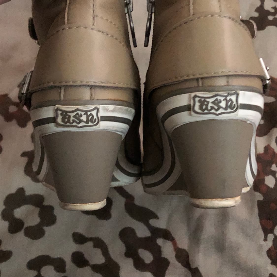 아쉬 ash 텔마 베이지 레더 웨지힐 스니커즈 36size 230 상품이미지4