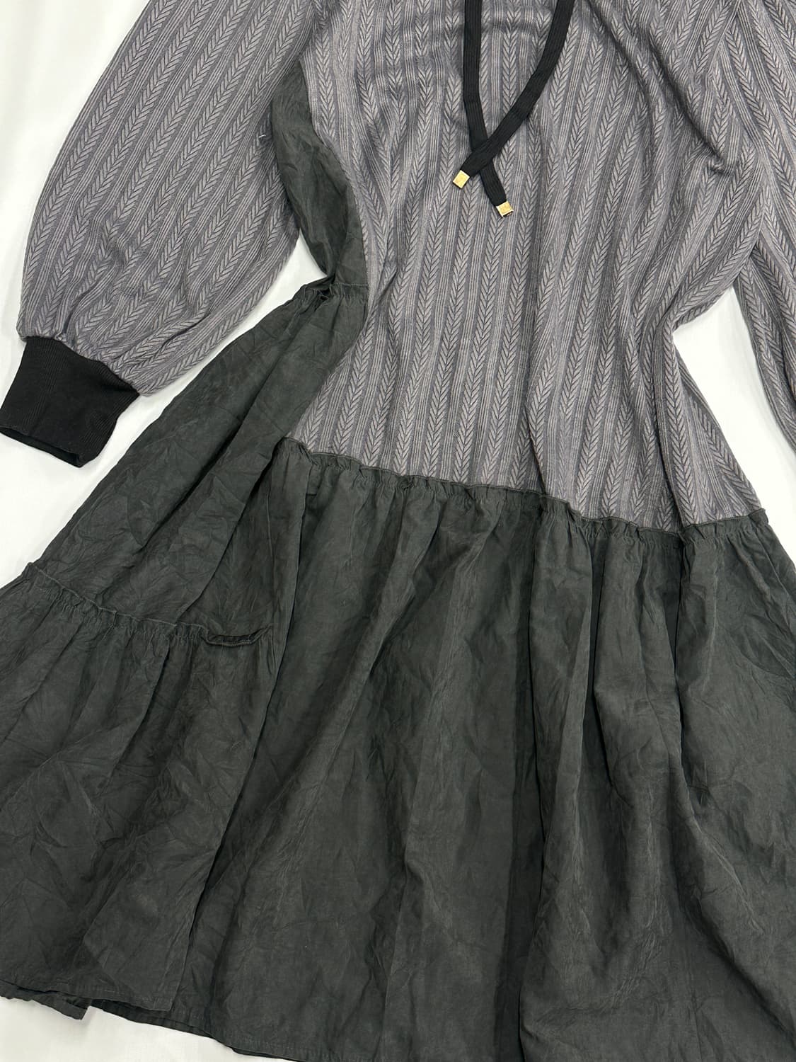 엑시즈팜 지뢰계 양산형 후드 롱 원피스 마계 공겜여주 데빌 히피 상품이미지4