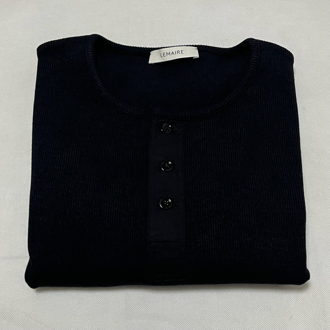 [M]르메르 26ss RIB HENLEY 헨리 탑/블랙 상품이미지5